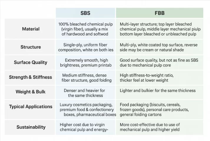 SBS vs FBB : Comment Choisir le Carton d'Emballage le Plus Adapté