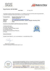 Certificat SGS